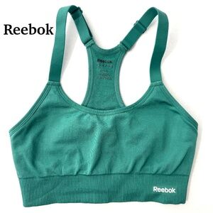 Reebok Racerback Sports Bra/Sage Green/ Workout/Scoop Neck/Wireless/Med